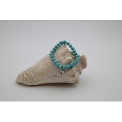 Image de bracelet en howlite bleue naturelle