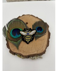 Broche Abeille Brodée