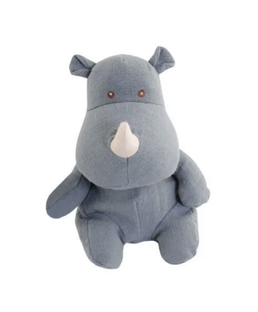 Peluche Rhinocéros "Belly" en Lin 16 cm - Marque Bukowski