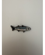 broche maquereau brodee main