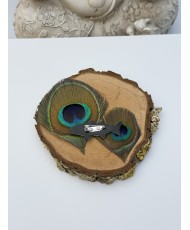 Broche maquereau brodée à la main, bijou textile poisson original inspiré de la mer
