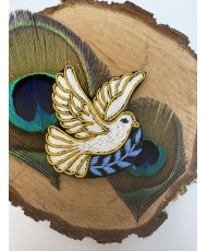 Broche Colombe Blanche