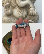 broche sardine fait main