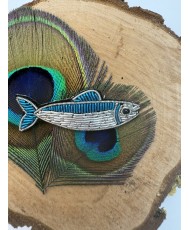broche sardine fait main