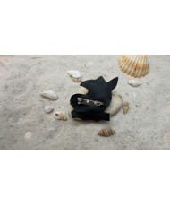 Broche baleine brodée main en fil d’artisanat