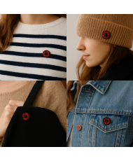 broche coquelicot