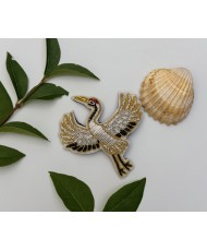 broche grue japonaise