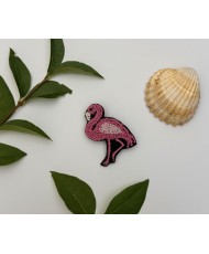 broche flamant rose