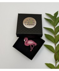 broche flamant rose