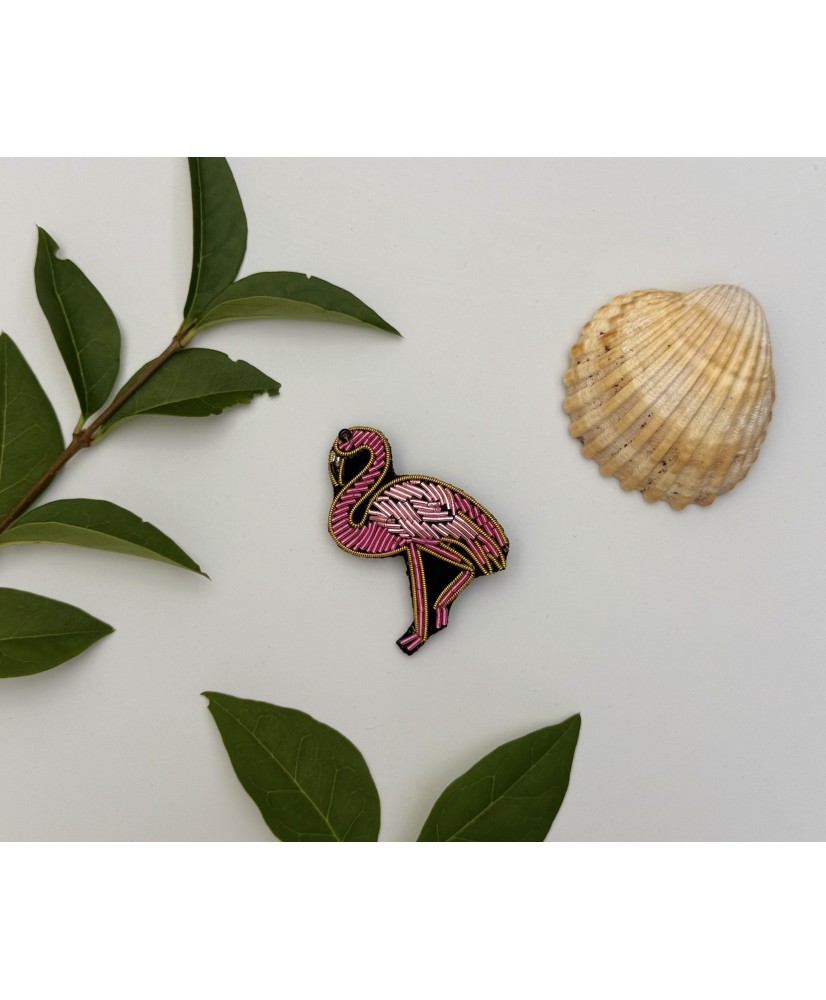 Broche Flamant Rose