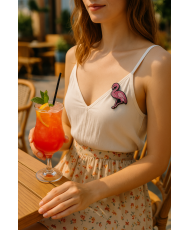 Broche Flamant Rose